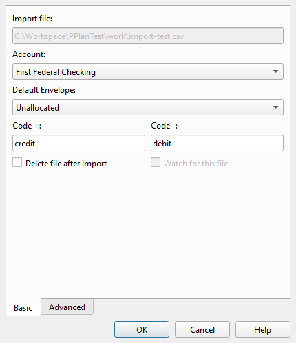 Import Transactions — Basic