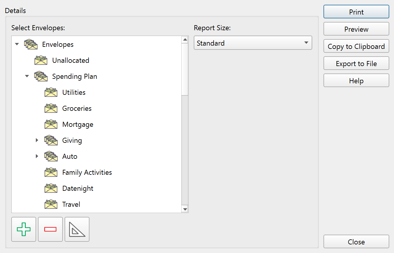 Envelope Summary Report