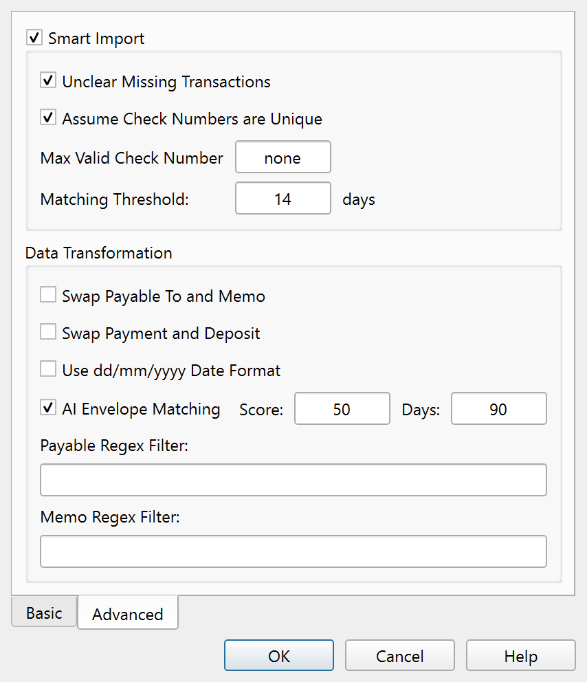 Import Transactions — Advanced